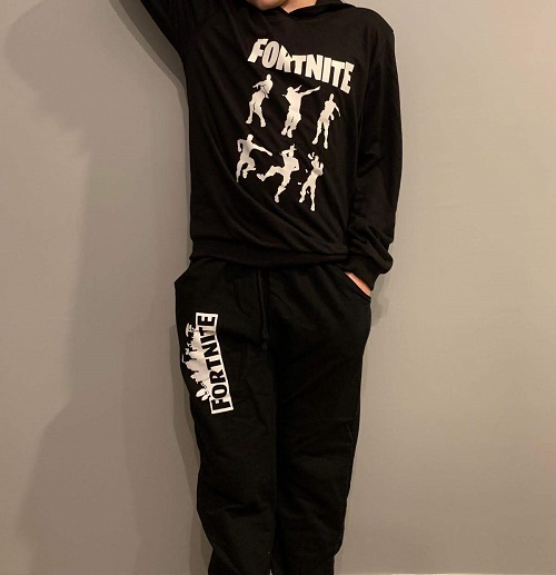 Black Fortnite Battle Royale Graphic Hoodies