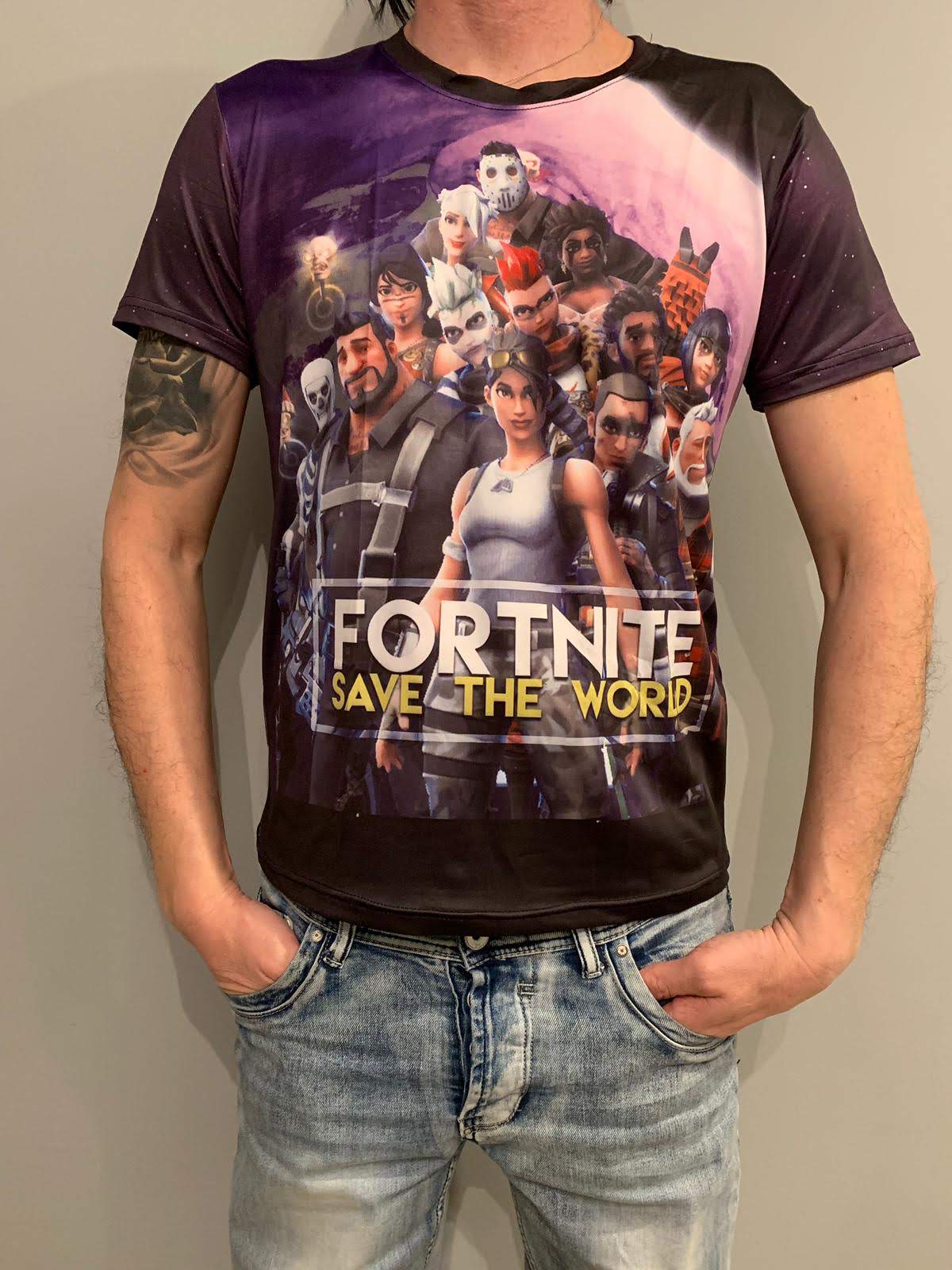 SAVE THE WORLD Fortnite Battle Royale Graphic T-Shirt