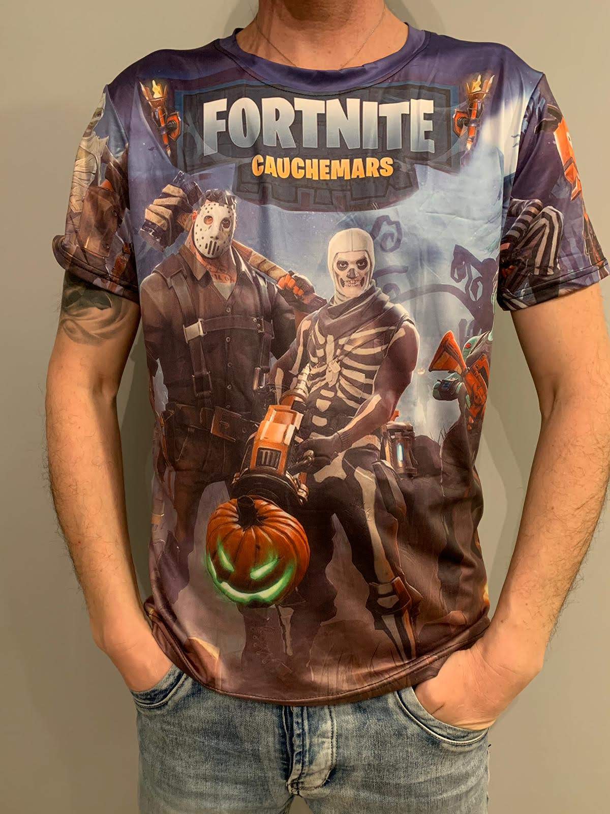 Halloween Fortnite Battle Royale Graphic T-Shirt