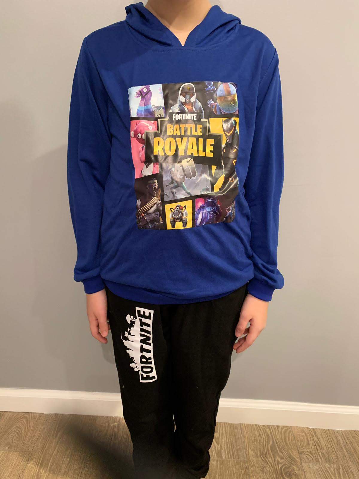 Blue2 Fortnite Battle Royale Graphic Hoodies